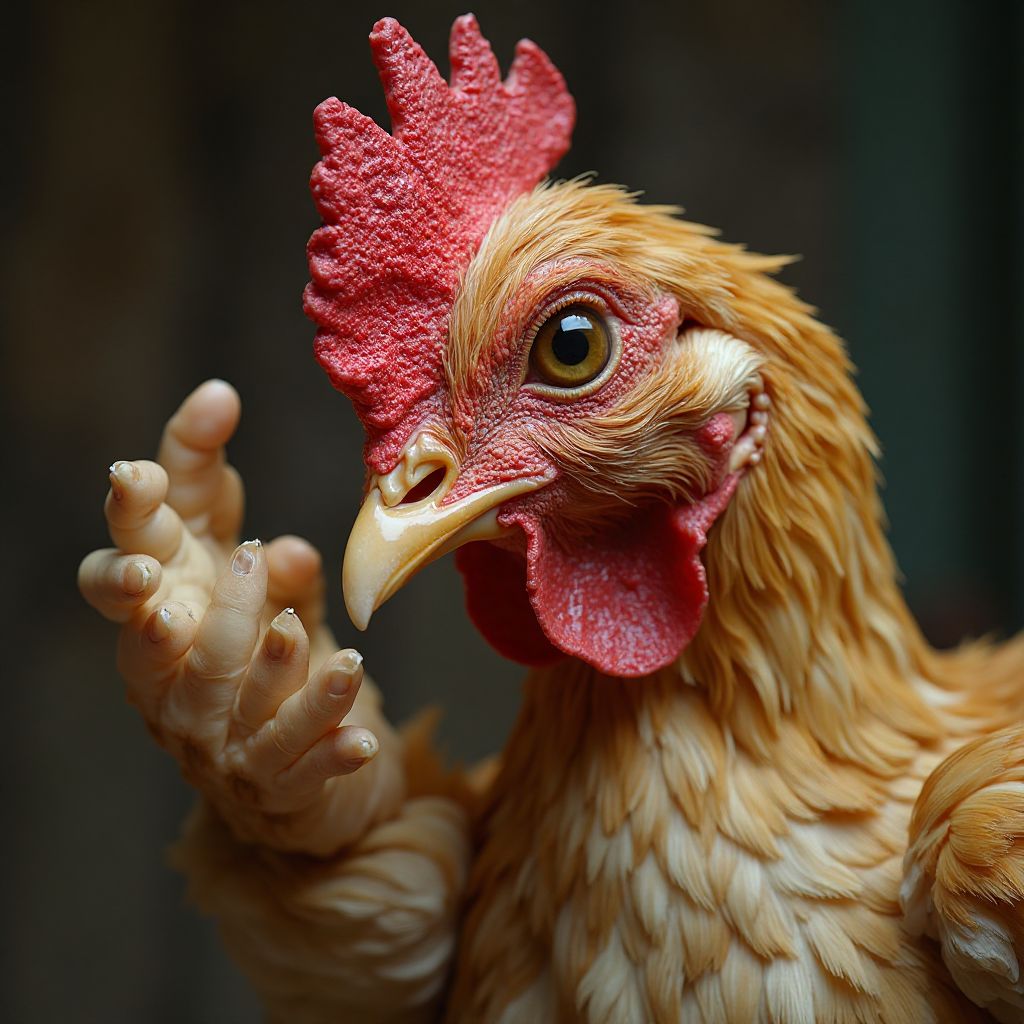 Tela com galinhas divertidas do jogo