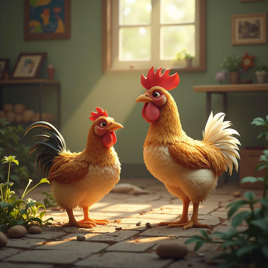 Divertido jogo para tocar galinhas